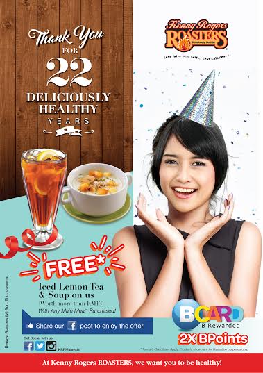 Kenny Rogers ROASTERS - 22 Deliciously Healthy Years