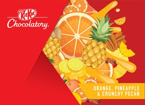 kit kat Orange and Pineapple with Crunchy Pecan