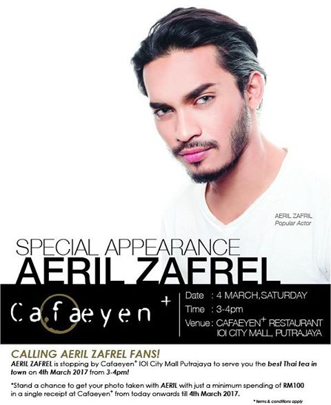Aeril Zafrel Special Appearance at Cafaeyen+ IOI City Mall