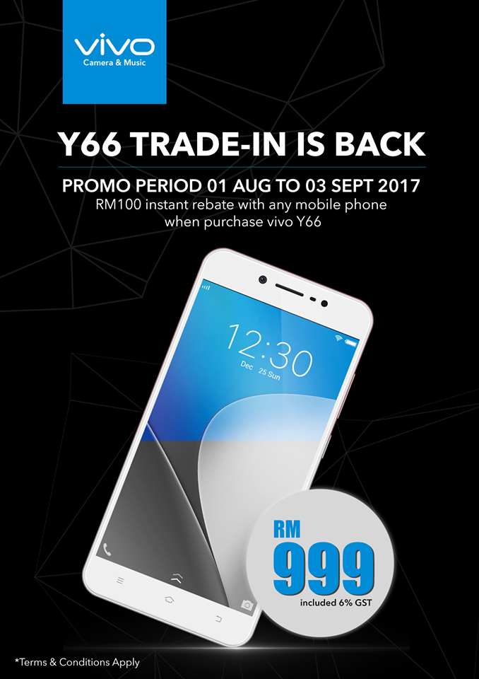 Trade Old Phone for RM100 Rebate on Y66