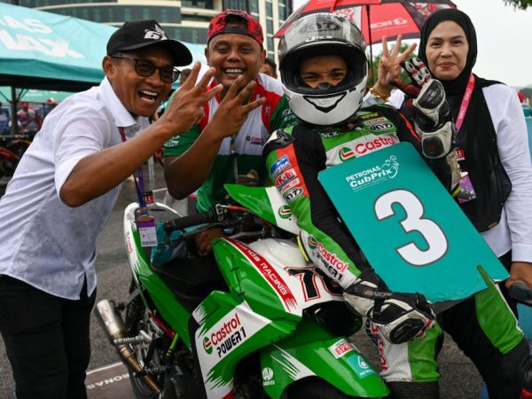 Md Haziq Md Hamdan’s stellar third-place finish in the CP125 category