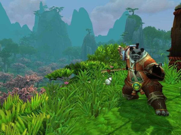 WoW Mists of Pandaria Classic Pandaren Monk in Jade Forest