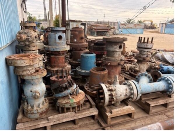 OMS Energy Technologies Inc. Used Wellheads Before Refurbishment