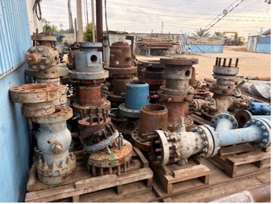 OMS Energy Technologies Inc. Used Wellheads Before Refurbishment