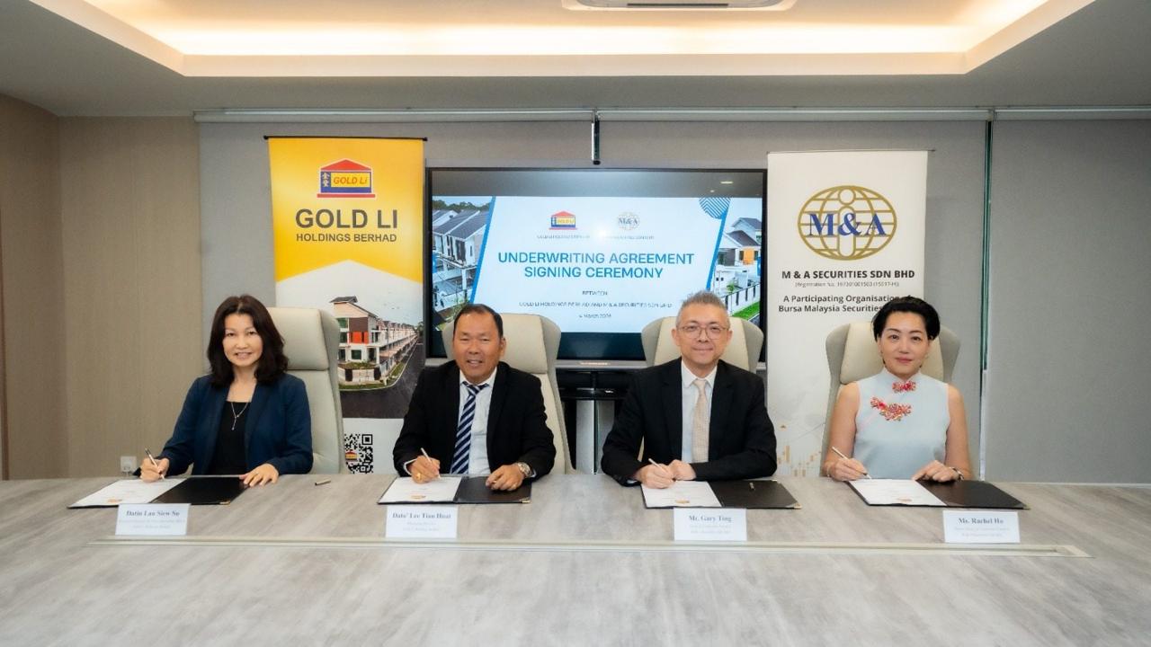 Gold Li Holdings Berhad Signs Underwritng Agreement With M & A Securities
