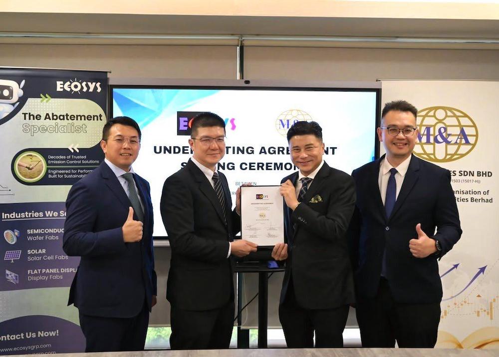 EcoSys (Malaysia) Berhad Inks Underwriting Agreement with M & A Securities