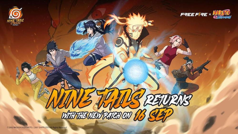Free Fire x NARUTO SHIPPUDEN Returns with Chapter One Nine Tails Strikes